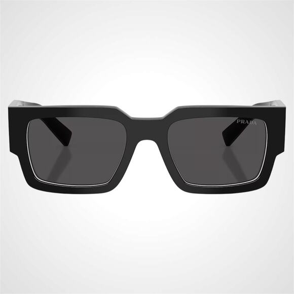 NEW PRADA Sunglasses Black & Talc Rectangle Square Mens 54mm Prada - Picture 2 of 6